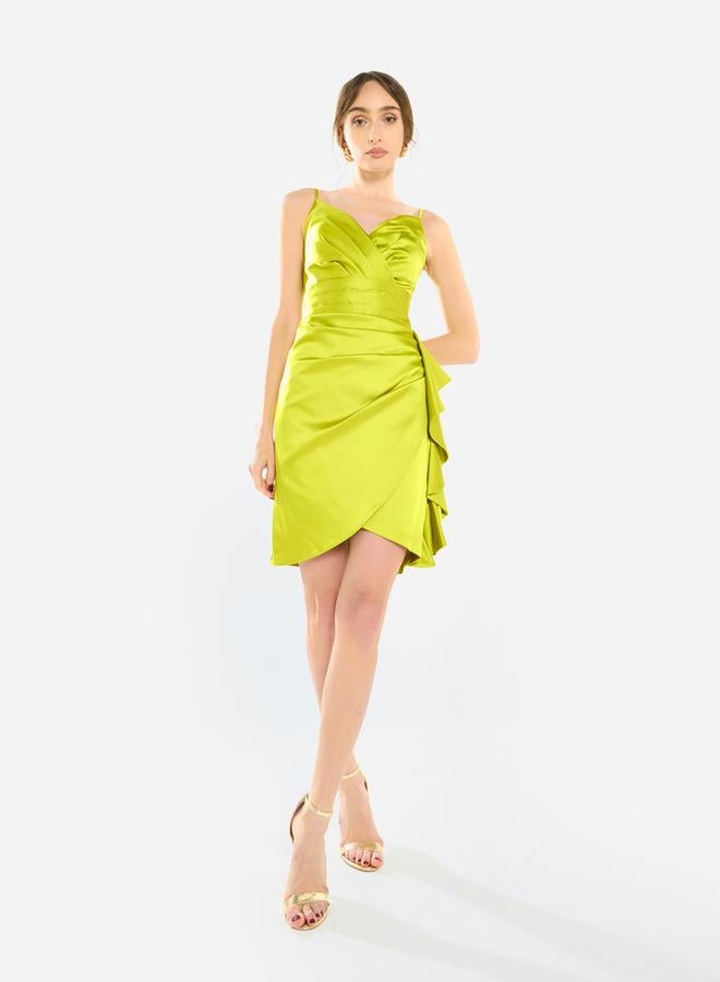 House of Moda Women Ruched Asymmetric Cocktail Dress - Image 1